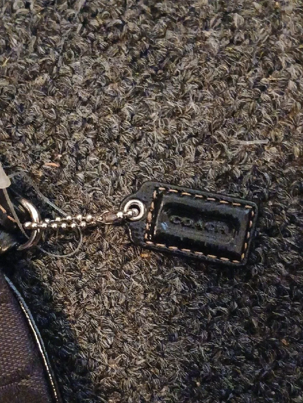 Coach Black Signature Canvas Wristlet with Detachable Strap